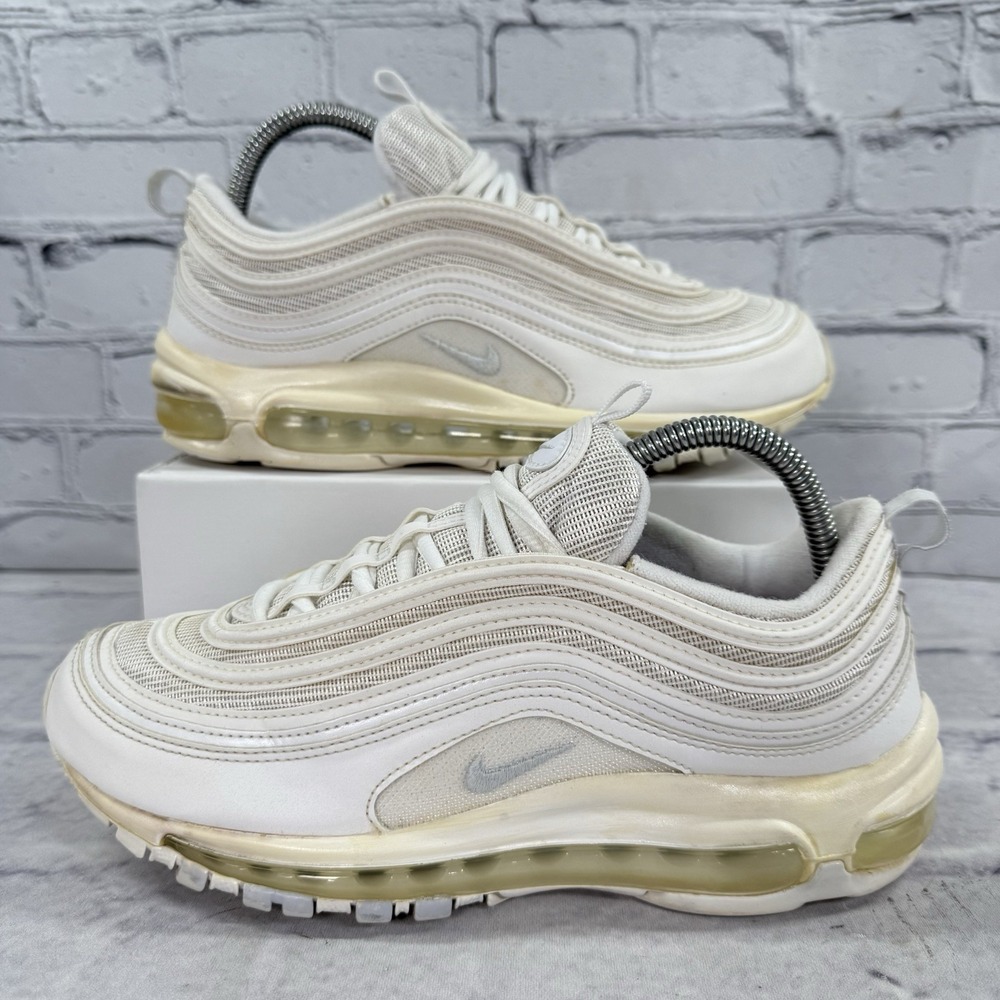 Nike Women's Air Max 97 Size 8.5 Triple White Platinum Shoes 921733-100